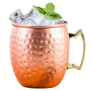 Hammered Copper Plated Stainless Steel Moscow Mule Copper Mug Drum-Type Beer Cup Water Glass Drinkware